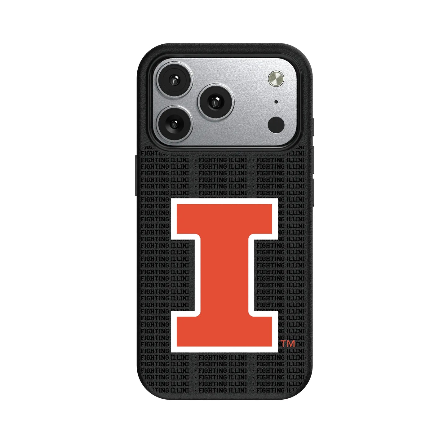 University of Illinois Fighting Illini Text Backdrop MagSafe Compatible Phone Case for Apple iPhone
