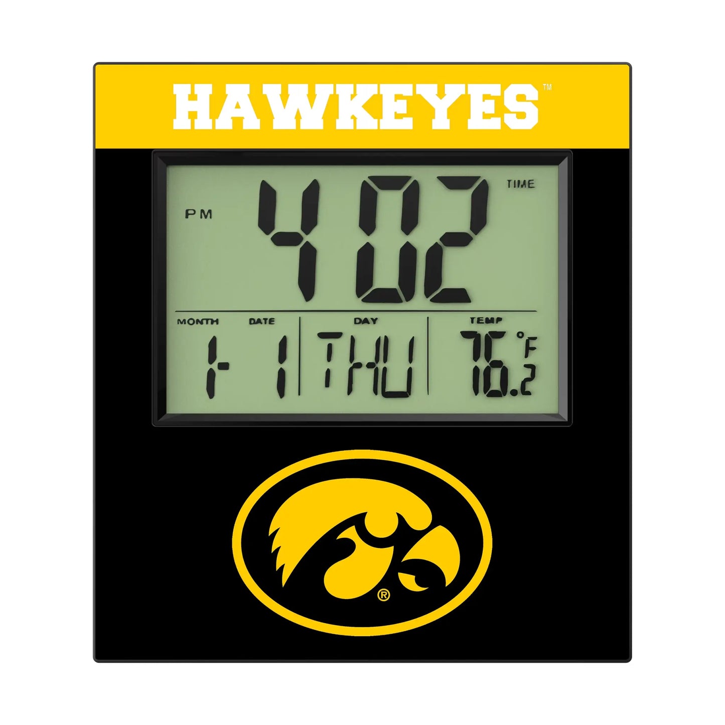 University of Iowa Hawkeyes Color Block Wall Clock