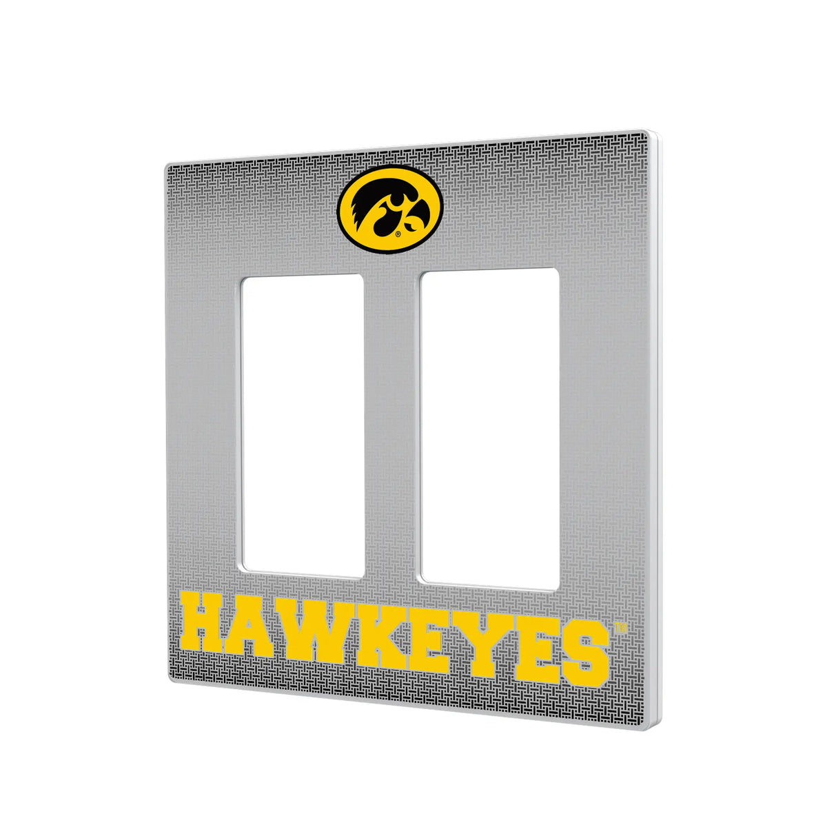 University of Iowa Hawkeyes Linen Hidden-Screw Light Switch Plate