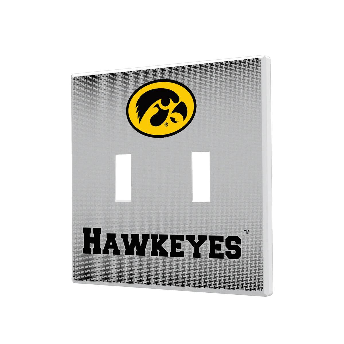 University of Iowa Hawkeyes Linen Hidden-Screw Light Switch Plate
