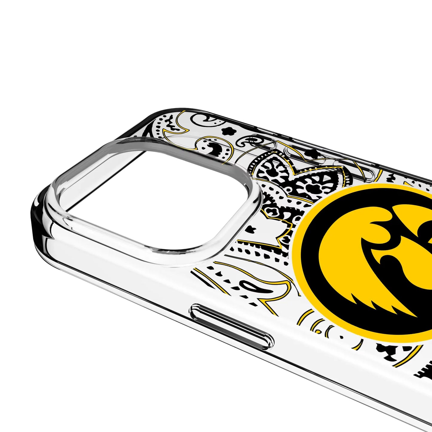 University of Iowa Hawkeyes Paisley Clear Phone Case for Apple iPhone