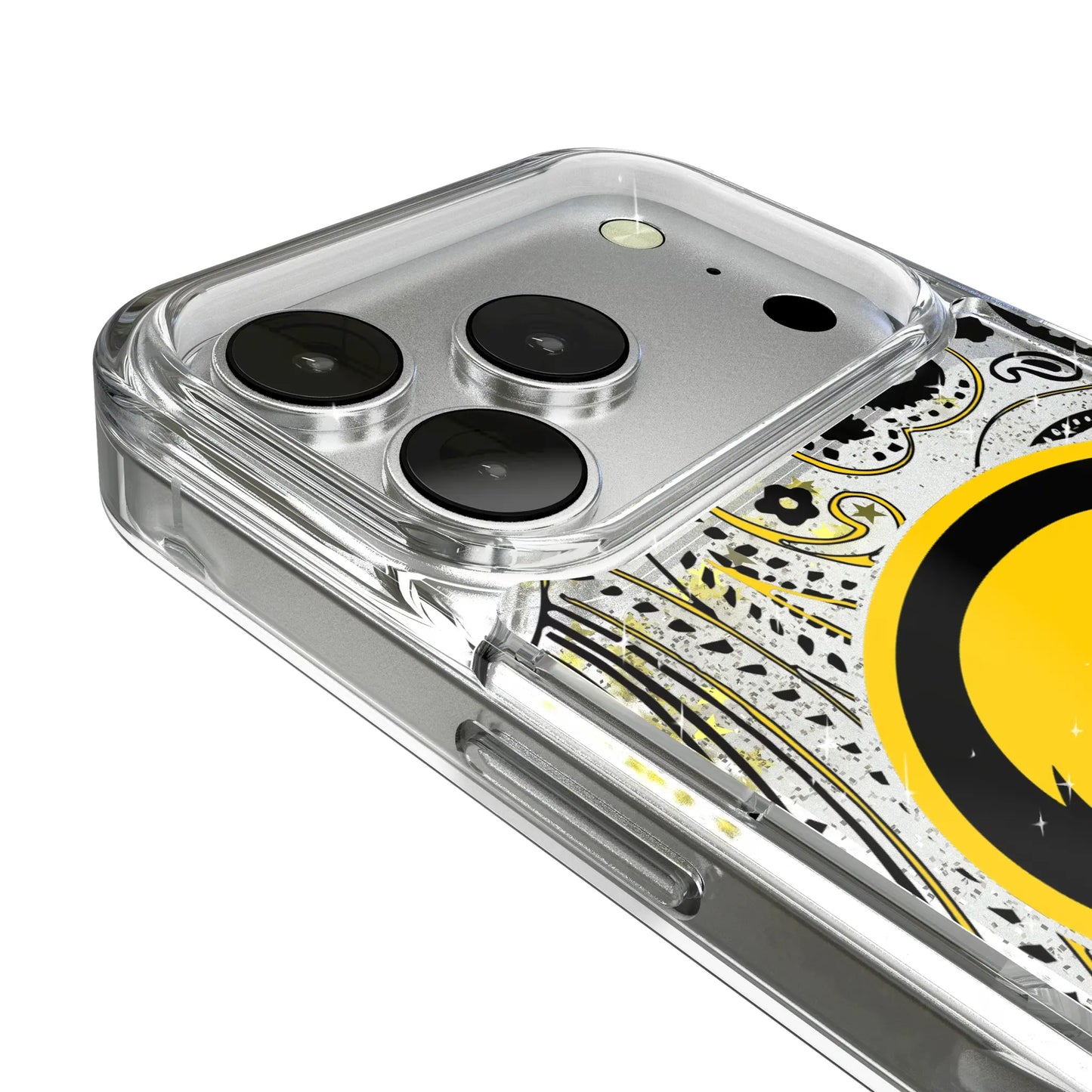 University of Iowa Hawkeyes Paisley Glitter Phone Case for Apple iPhone