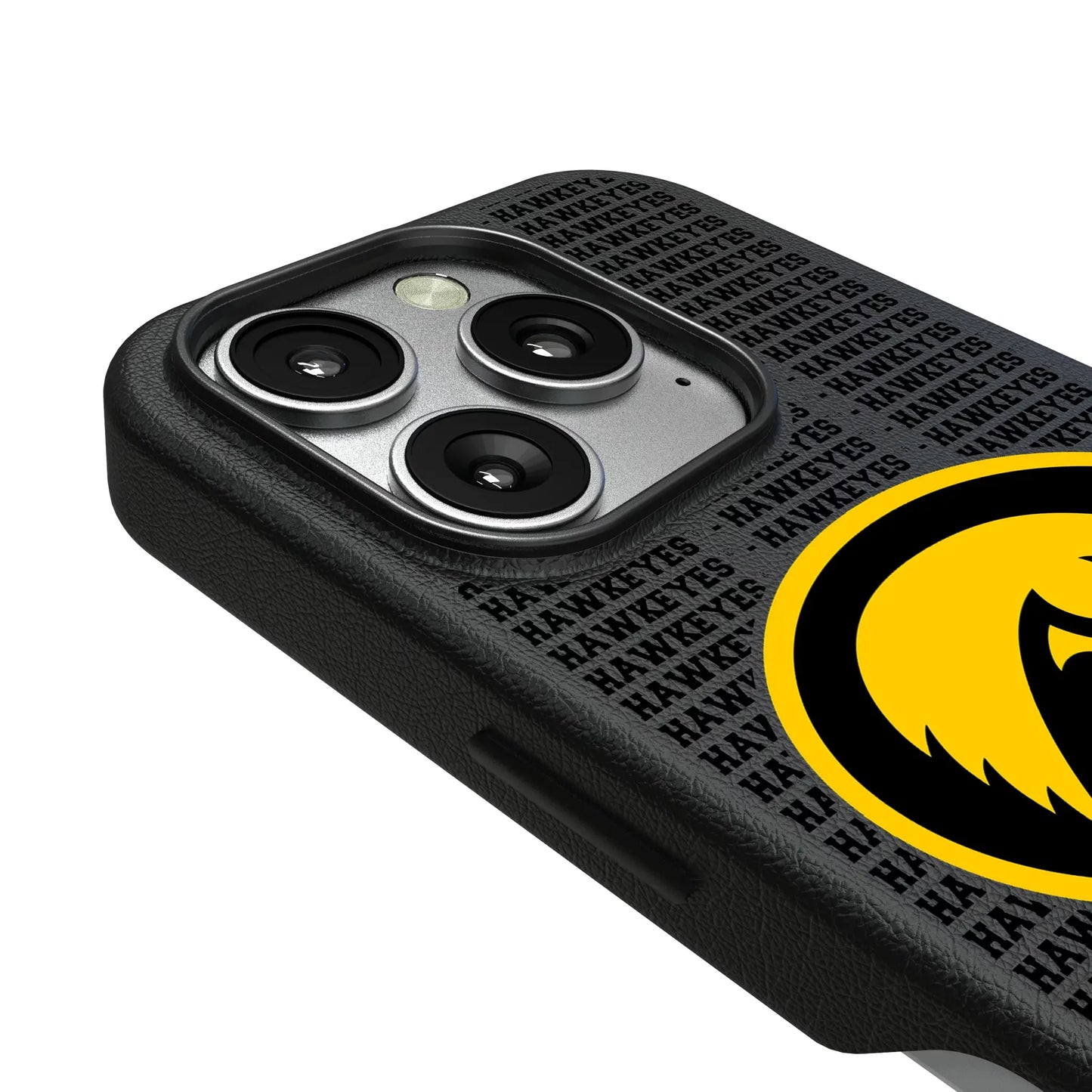 University of Iowa Hawkeyes Text Backdrop MagSafe Compatible Phone Case for Apple iPhone