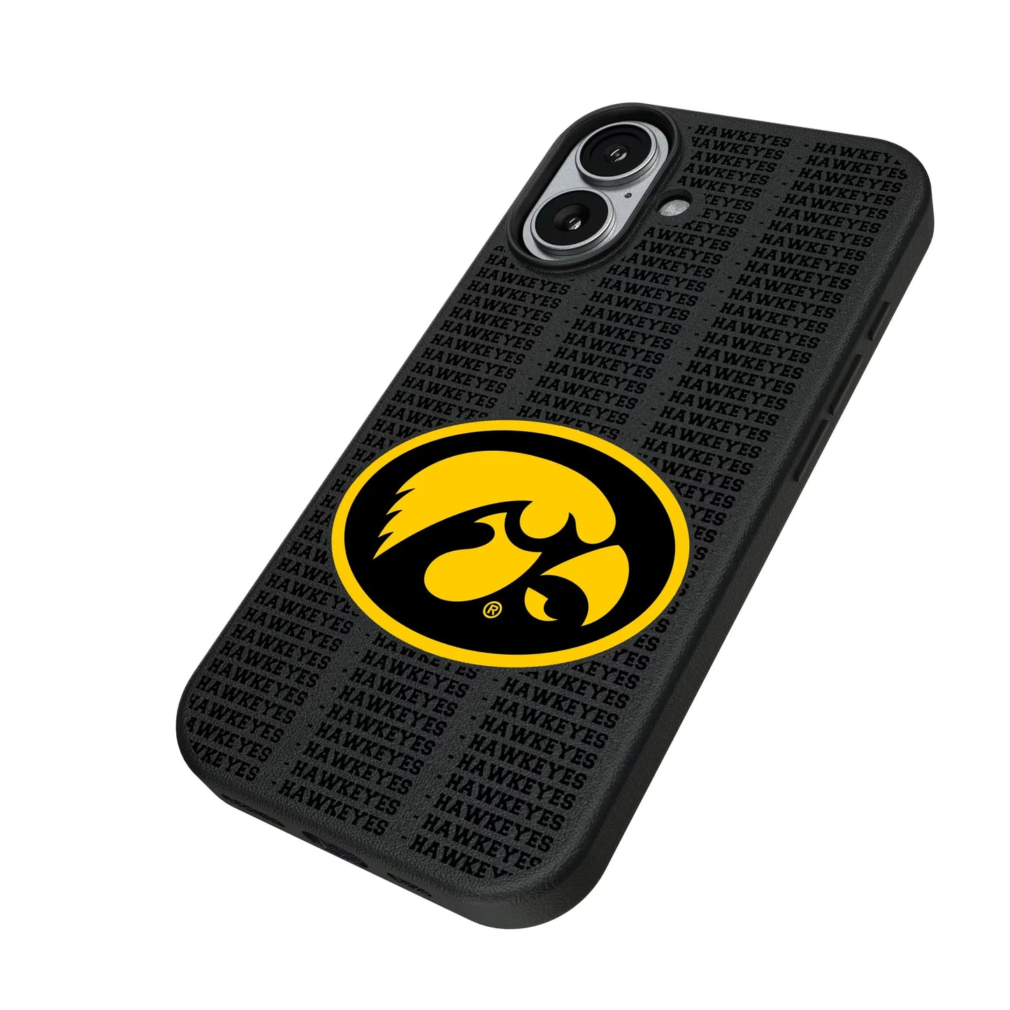 University of Iowa Hawkeyes Text Backdrop MagSafe Compatible Phone Case for Apple iPhone