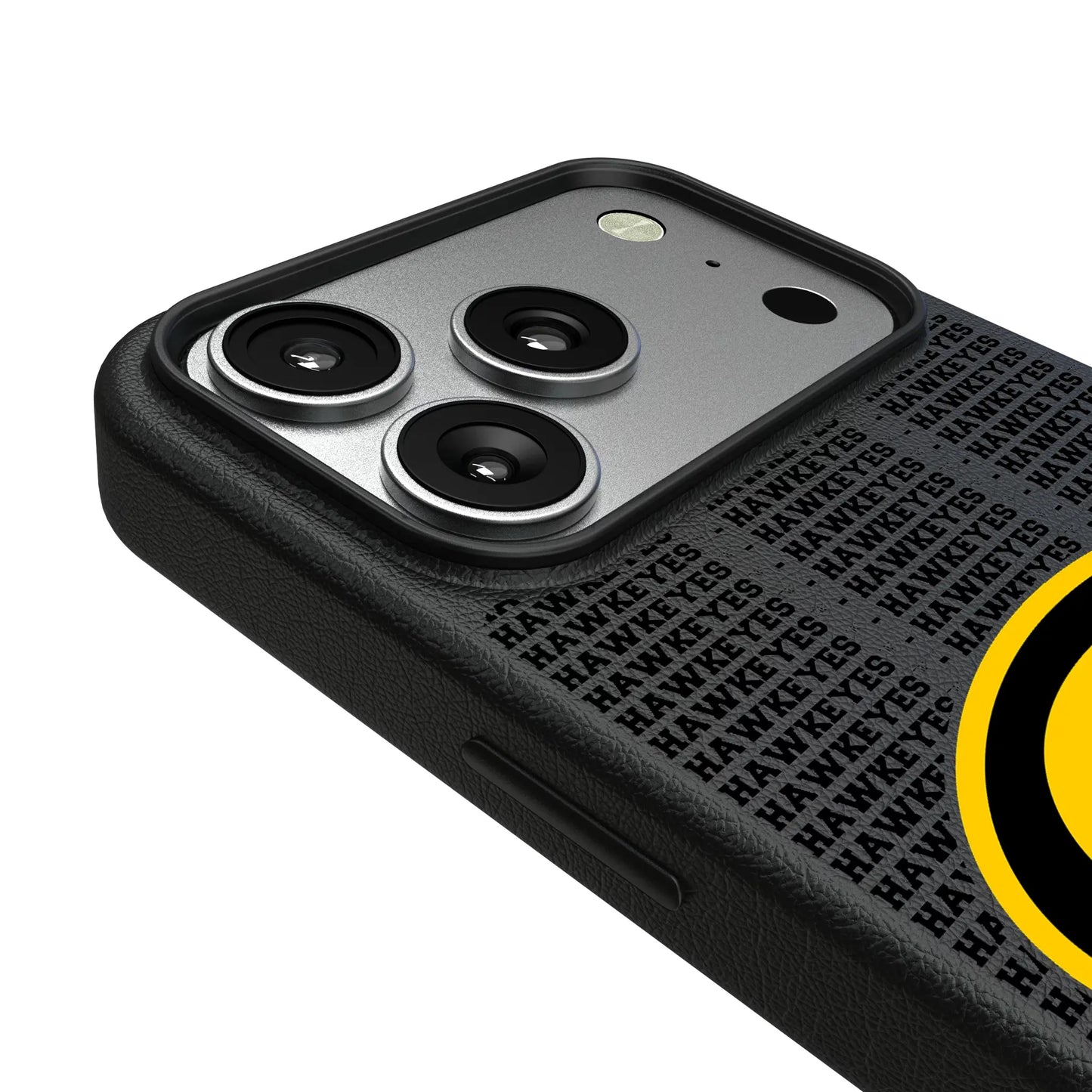 University of Iowa Hawkeyes Text Backdrop MagSafe Compatible Phone Case for Apple iPhone