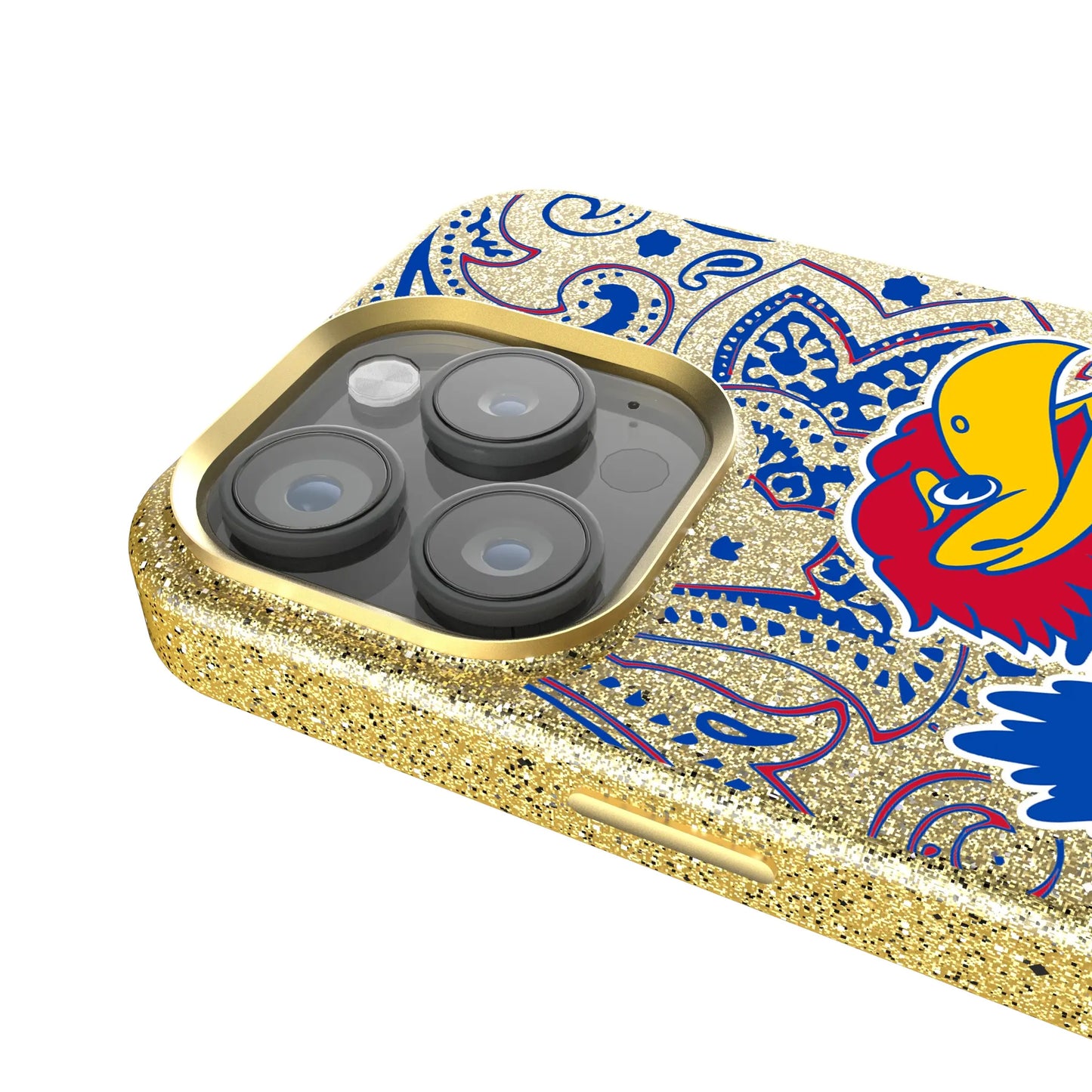 University of Kansas Jayhawks Paisley Bling Phone Case for Apple iPhone