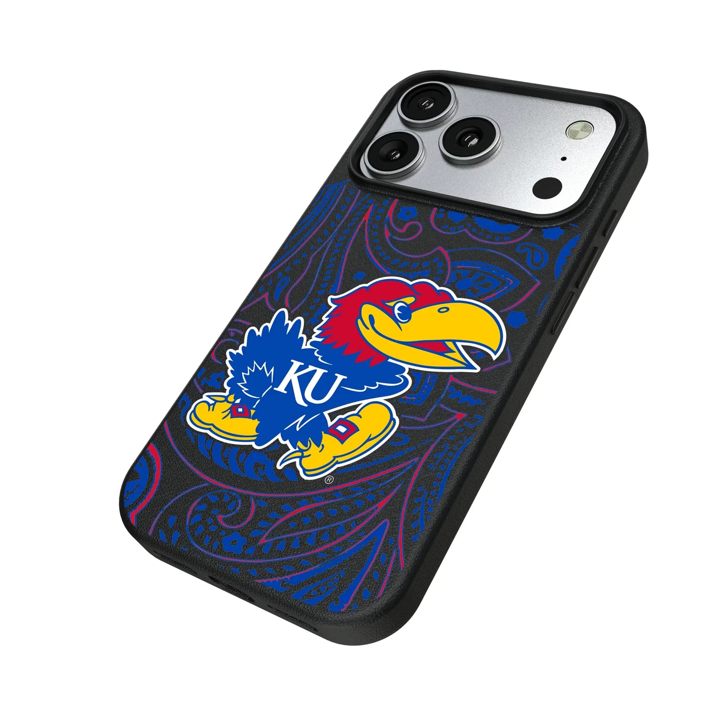 University of Kansas Jayhawks Paisley MagSafe Compatible Phone Case for Apple iPhone