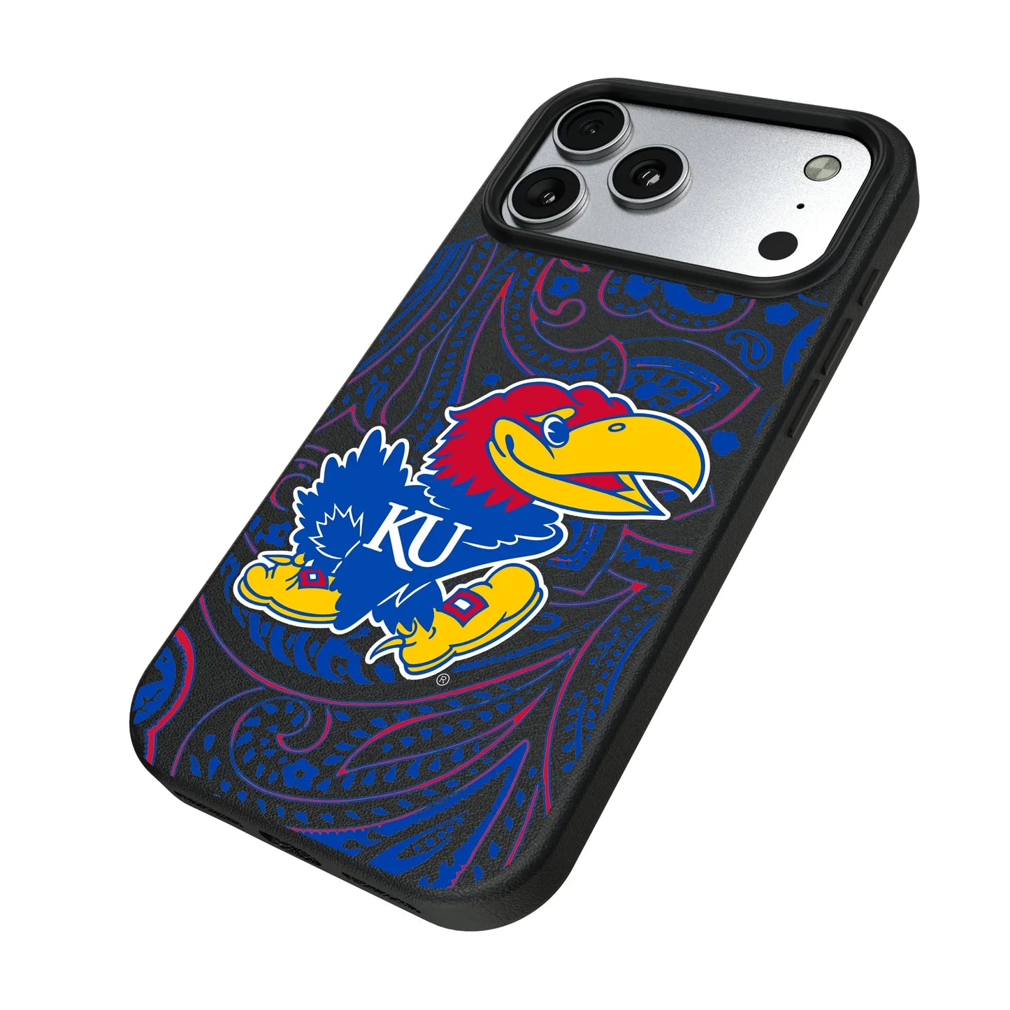 University of Kansas Jayhawks Paisley MagSafe Compatible Phone Case for Apple iPhone