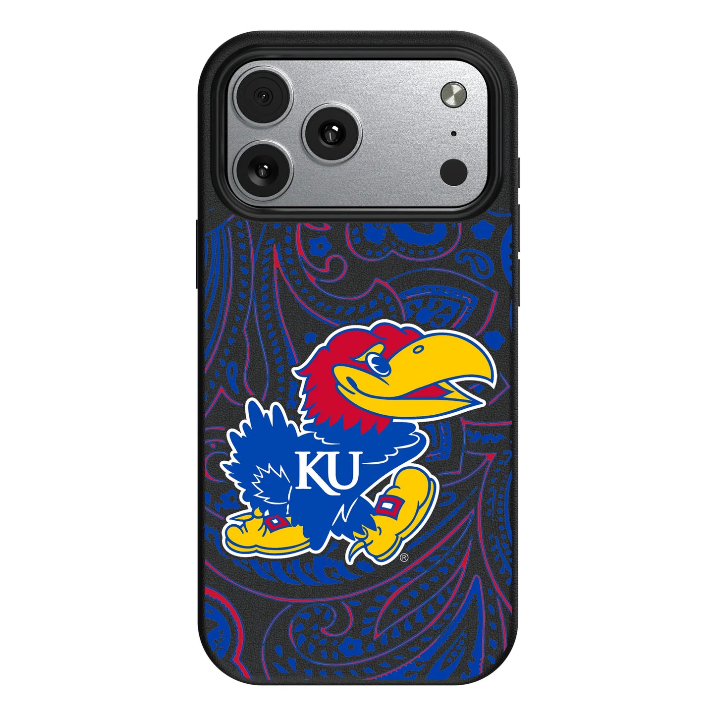 University of Kansas Jayhawks Paisley MagSafe Compatible Phone Case for Apple iPhone