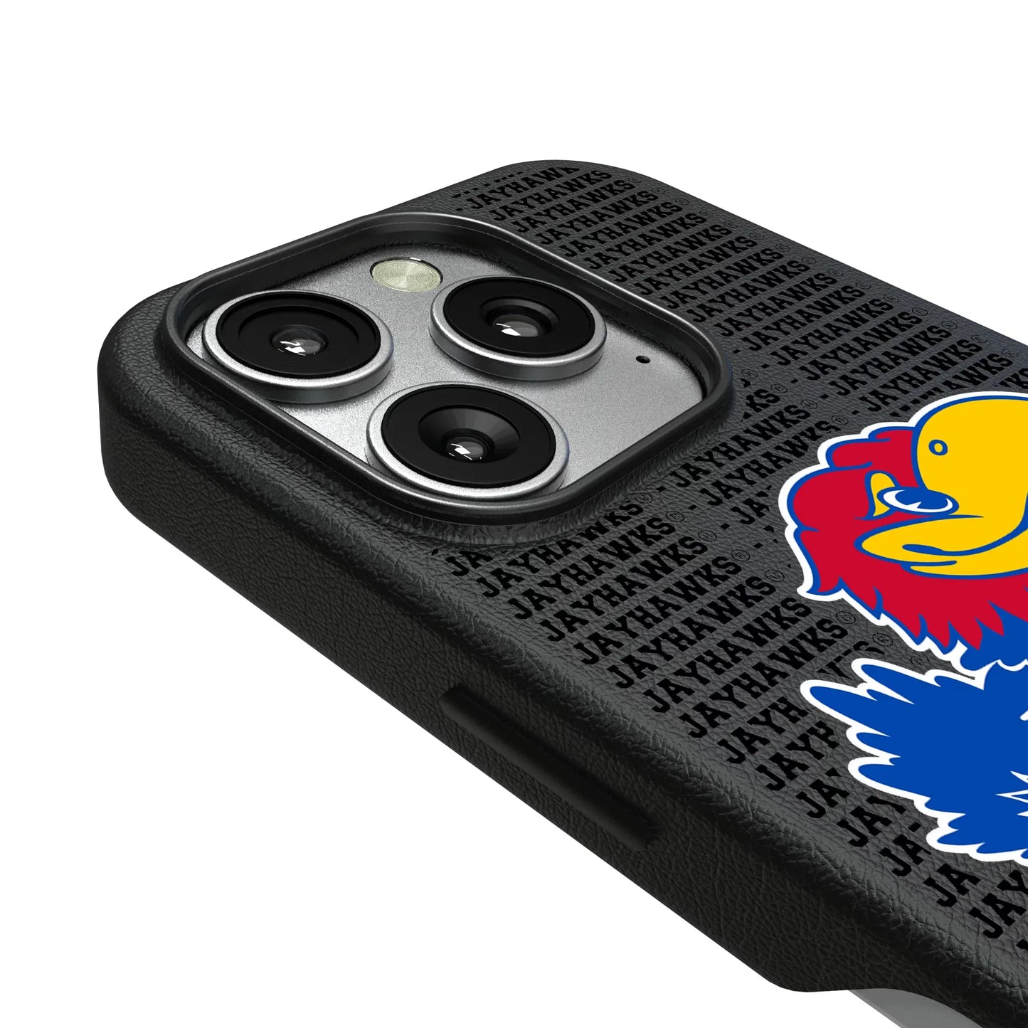 University of Kansas Jayhawks Text Backdrop MagSafe Compatible Phone Case for Apple iPhone