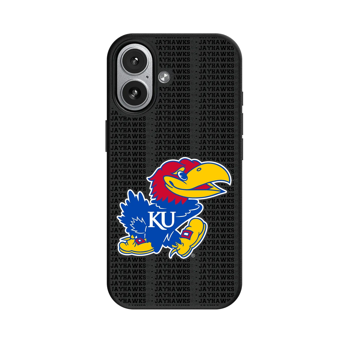 University of Kansas Jayhawks Text Backdrop MagSafe Compatible Phone Case for Apple iPhone