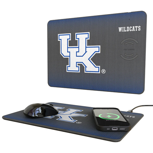 University of Kentucky Wildcats Linen 15-Watt Wireless Charger and Mouse Pad