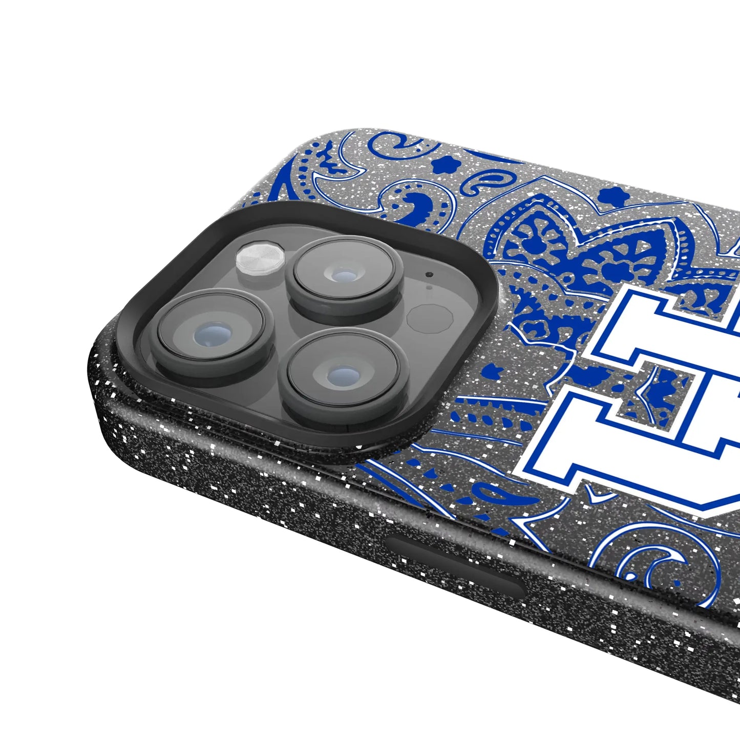 University of Kentucky Wildcats Paisley Black Bling Phone Case for Apple iPhone