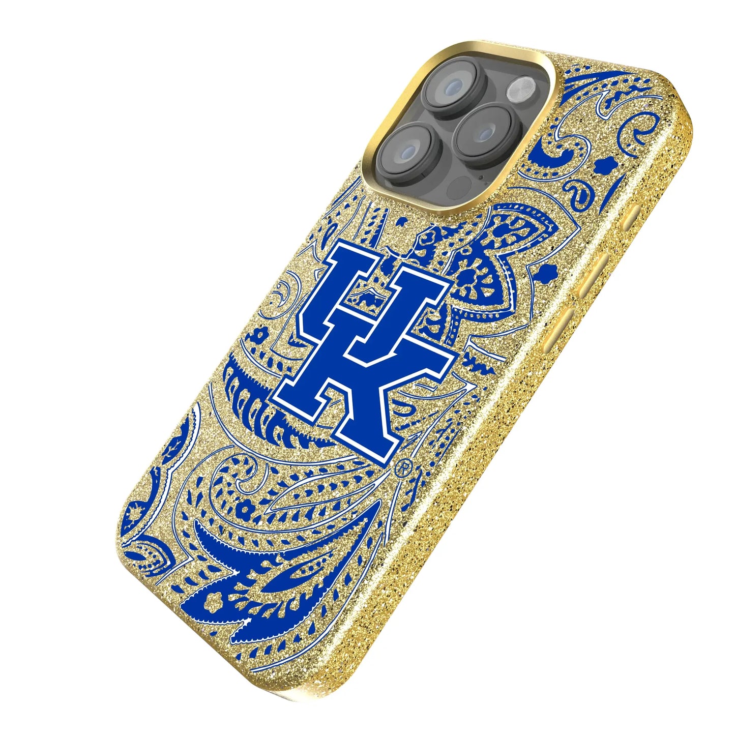 University of Kentucky Wildcats Paisley Bling Phone Case for Apple iPhone