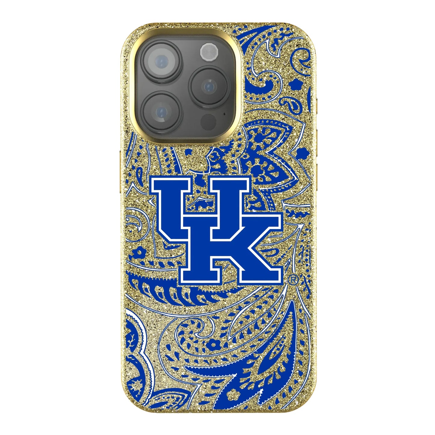 University of Kentucky Wildcats Paisley Bling Phone Case for Apple iPhone