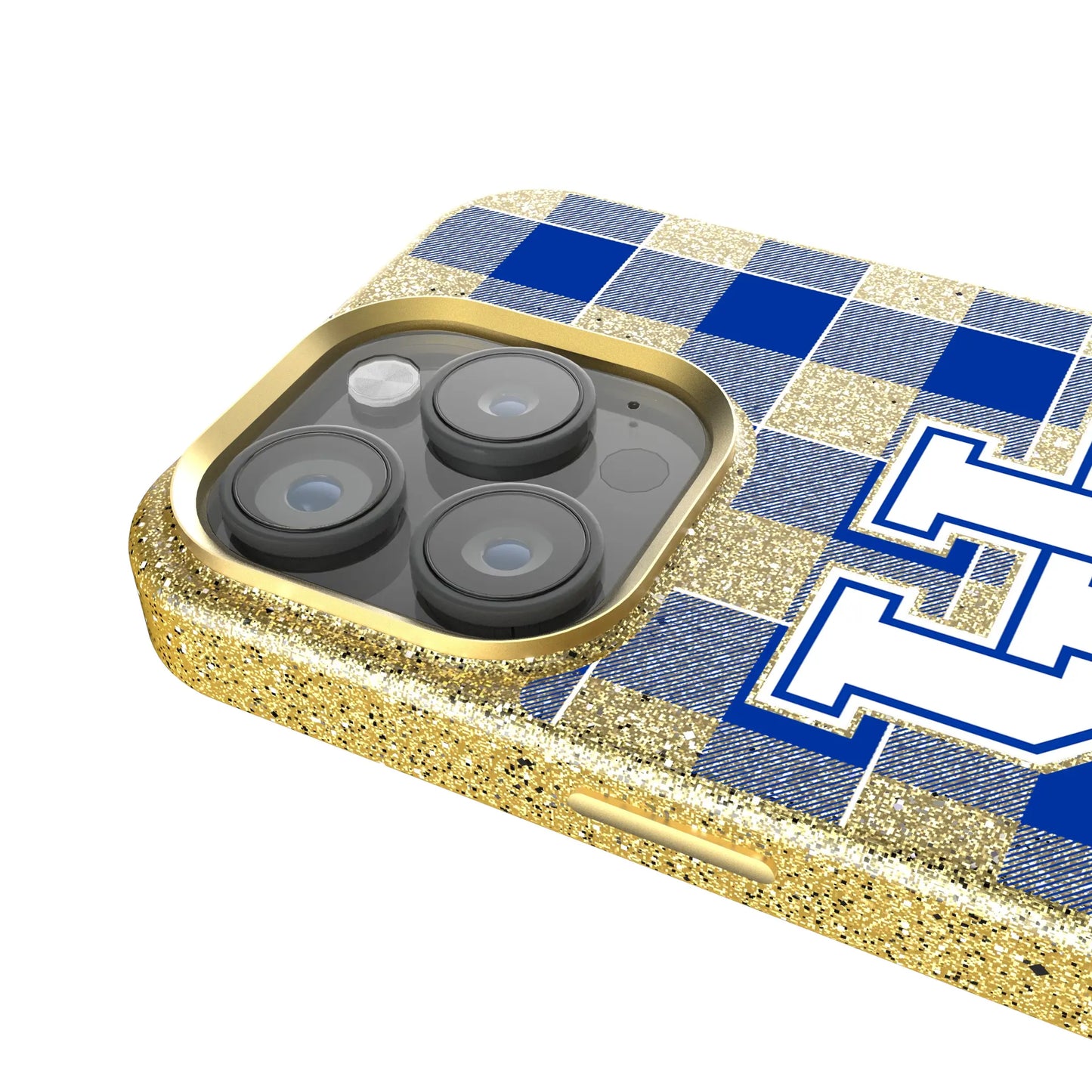 University of Kentucky Wildcats Plaid Bling Phone Case for Apple iPhone
