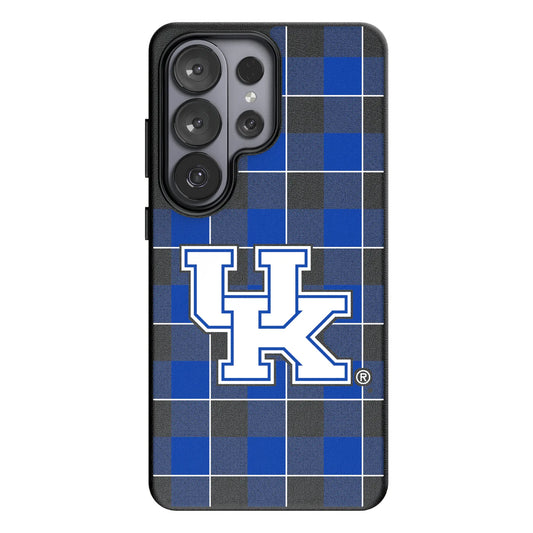 University of Kentucky Wildcats Plaid MagSafe Compatible Phone Case for Samsung Galaxy