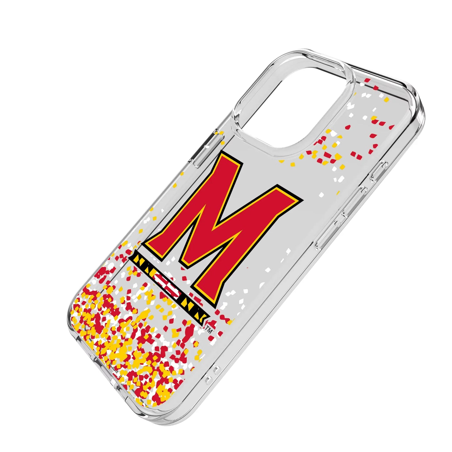 University of Maryland Terrapins Confetti Clear Phone Case for Apple iPhone