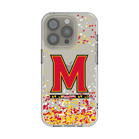 University of Maryland Terrapins Confetti Clear Phone Case for Apple iPhone