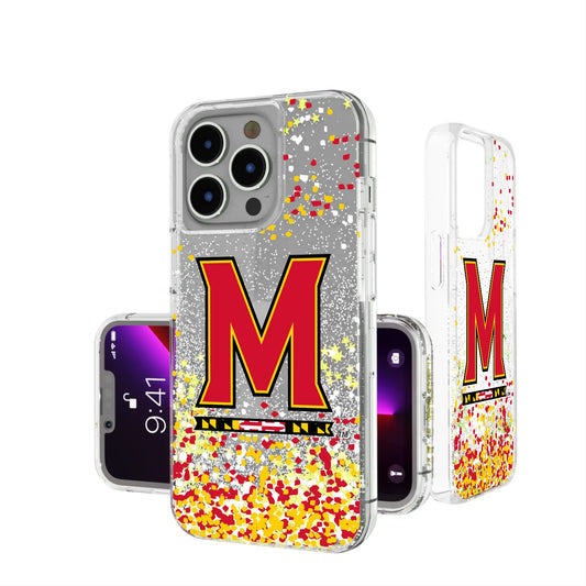 University of Maryland Terrapins Confetti Glitter Phone Case for Apple iPhone