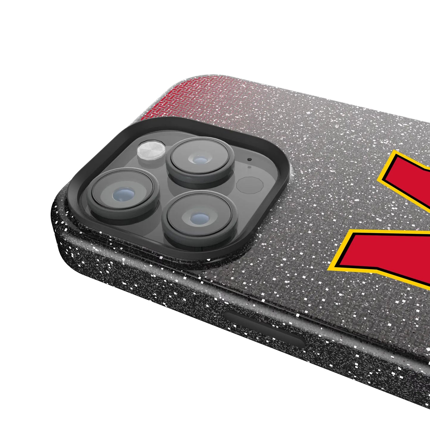 University of Maryland Terrapins Linen Black Bling Phone Case for Apple iPhone