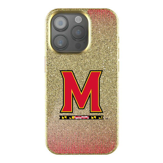 University of Maryland Terrapins Linen Bling Phone Case for Apple iPhone