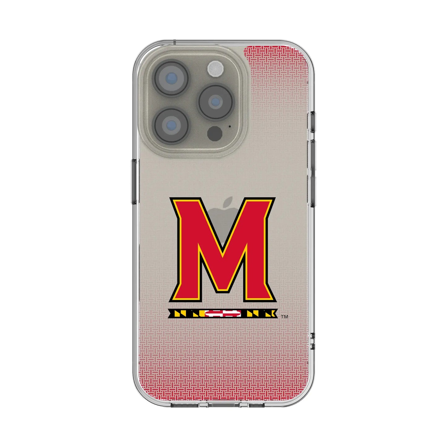 University of Maryland Terrapins Linen Clear Phone Case for Apple iPhone