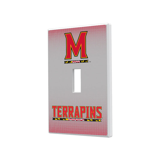 University of Maryland Terrapins Linen Hidden-Screw Light Switch Plate