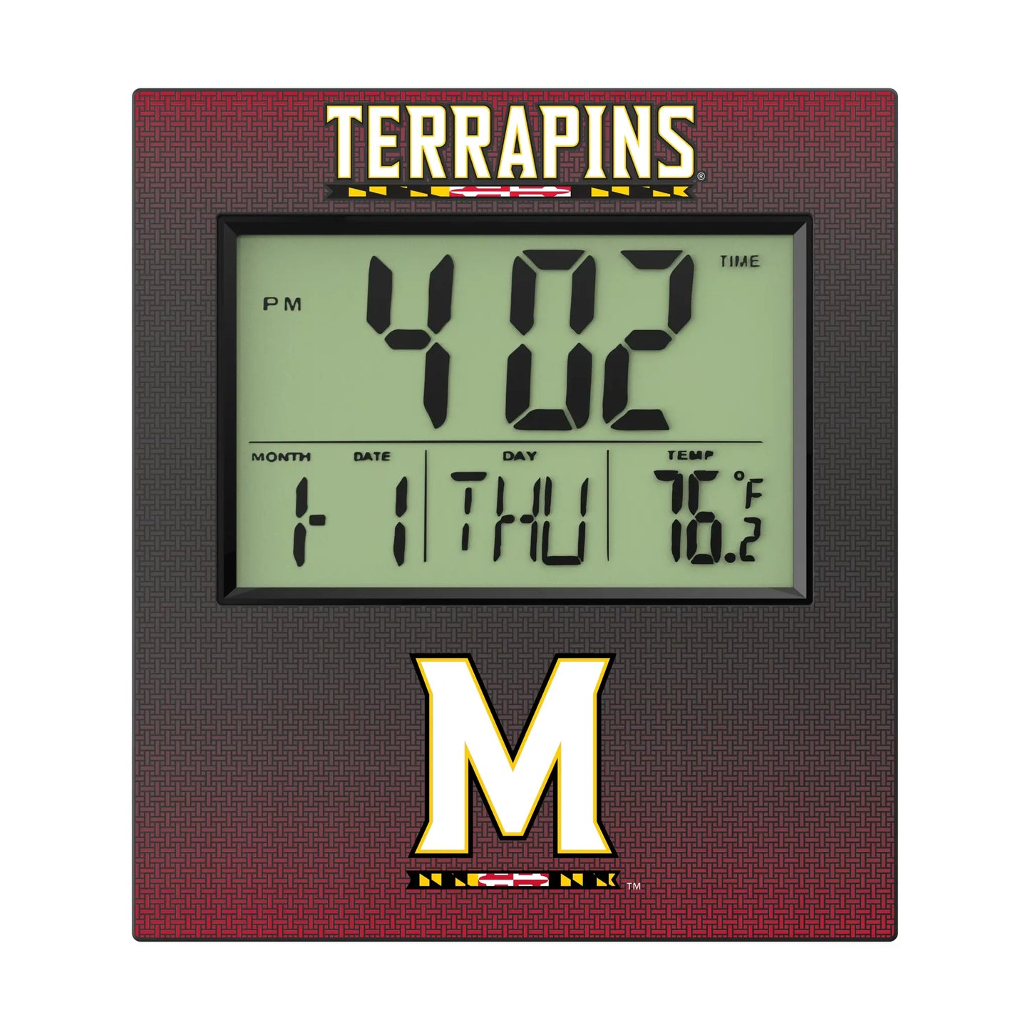 University of Maryland Terrapins Linen Wall Clock