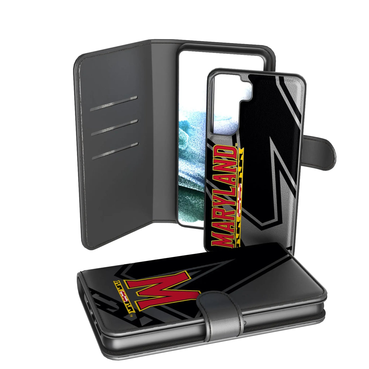 University of Maryland Terrapins Monocolor Tilt Wallet Phone Case for Apple iPhone