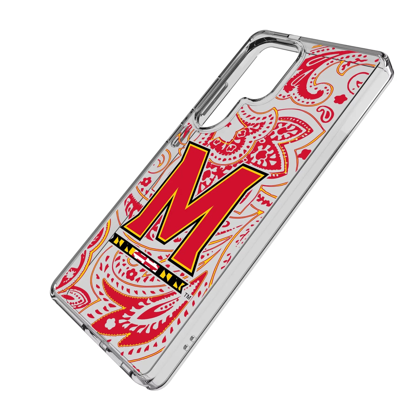 University of Maryland Terrapins Paisley Clear Phone Case for Samsung Galaxy