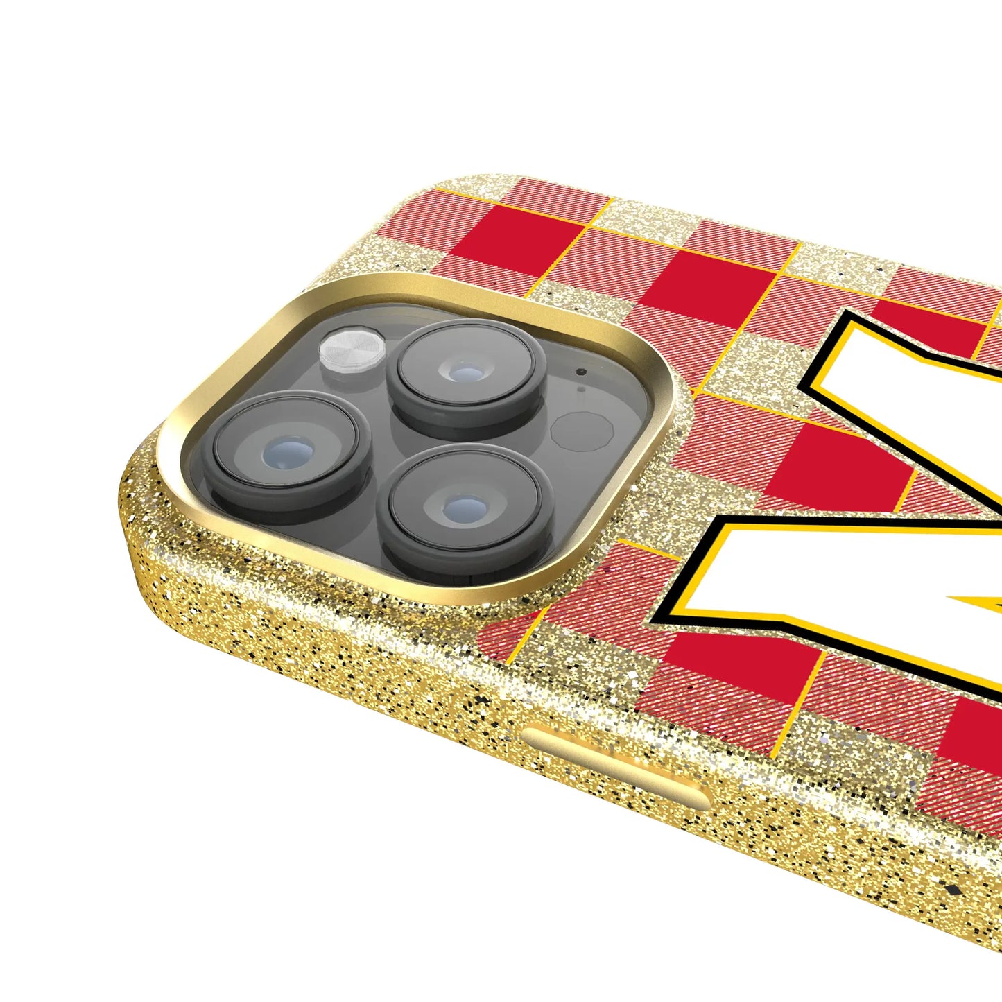 University of Maryland Terrapins Plaid Bling Phone Case for Apple iPhone