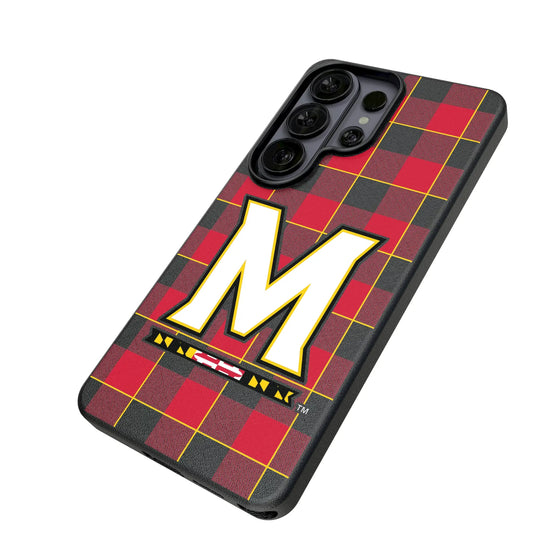University of Maryland Terrapins Plaid MagSafe Compatible Phone Case for Samsung Galaxy