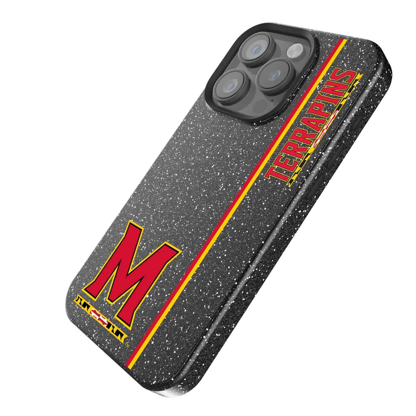 University of Maryland Terrapins Sidebar Black Bling Phone Case for Apple iPhone