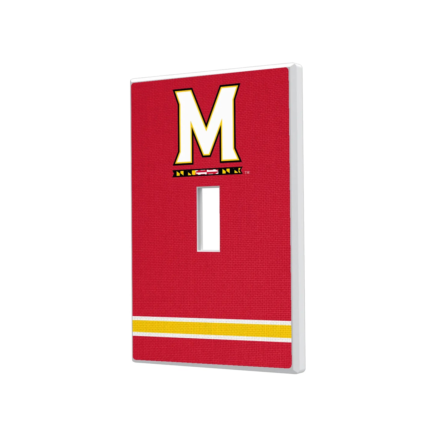 University of Maryland Terrapins Stripe Hidden-Screw Light Switch Plate
