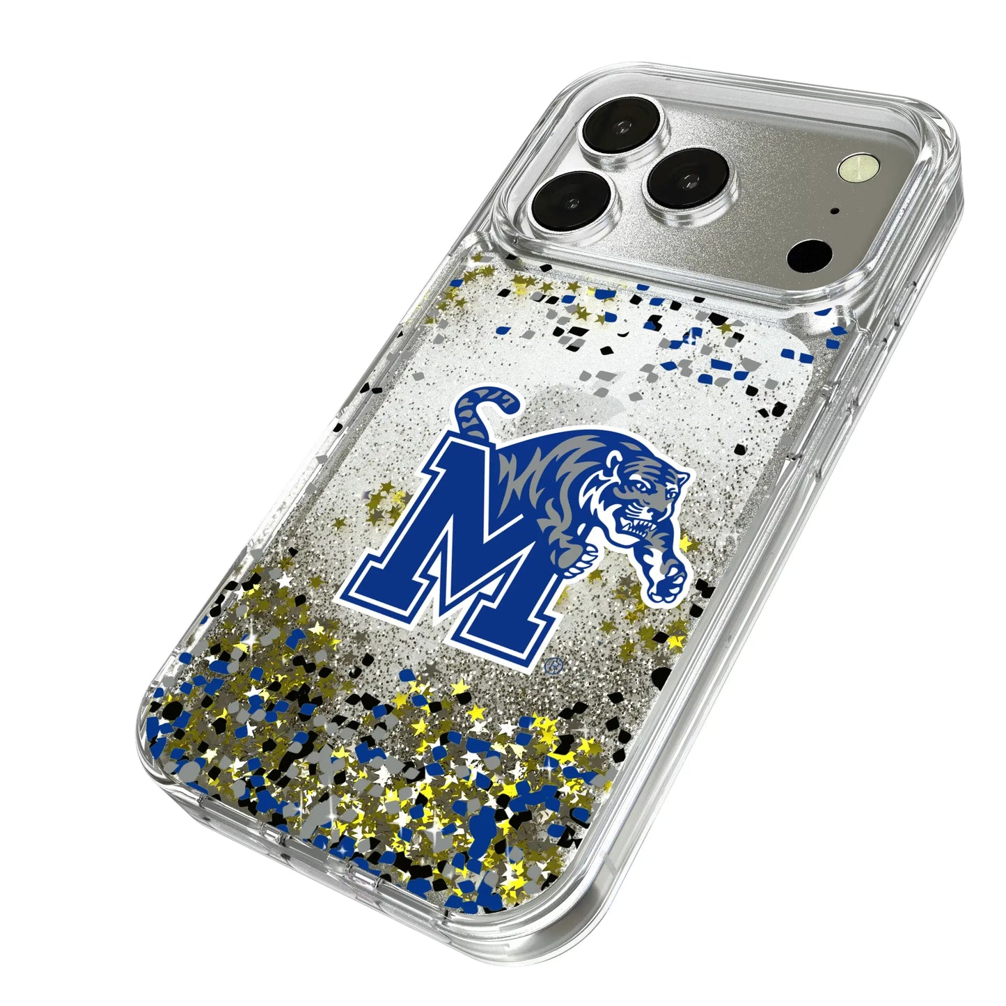 University of Memphis Tigers Confetti Glitter Phone Case for Apple iPhone