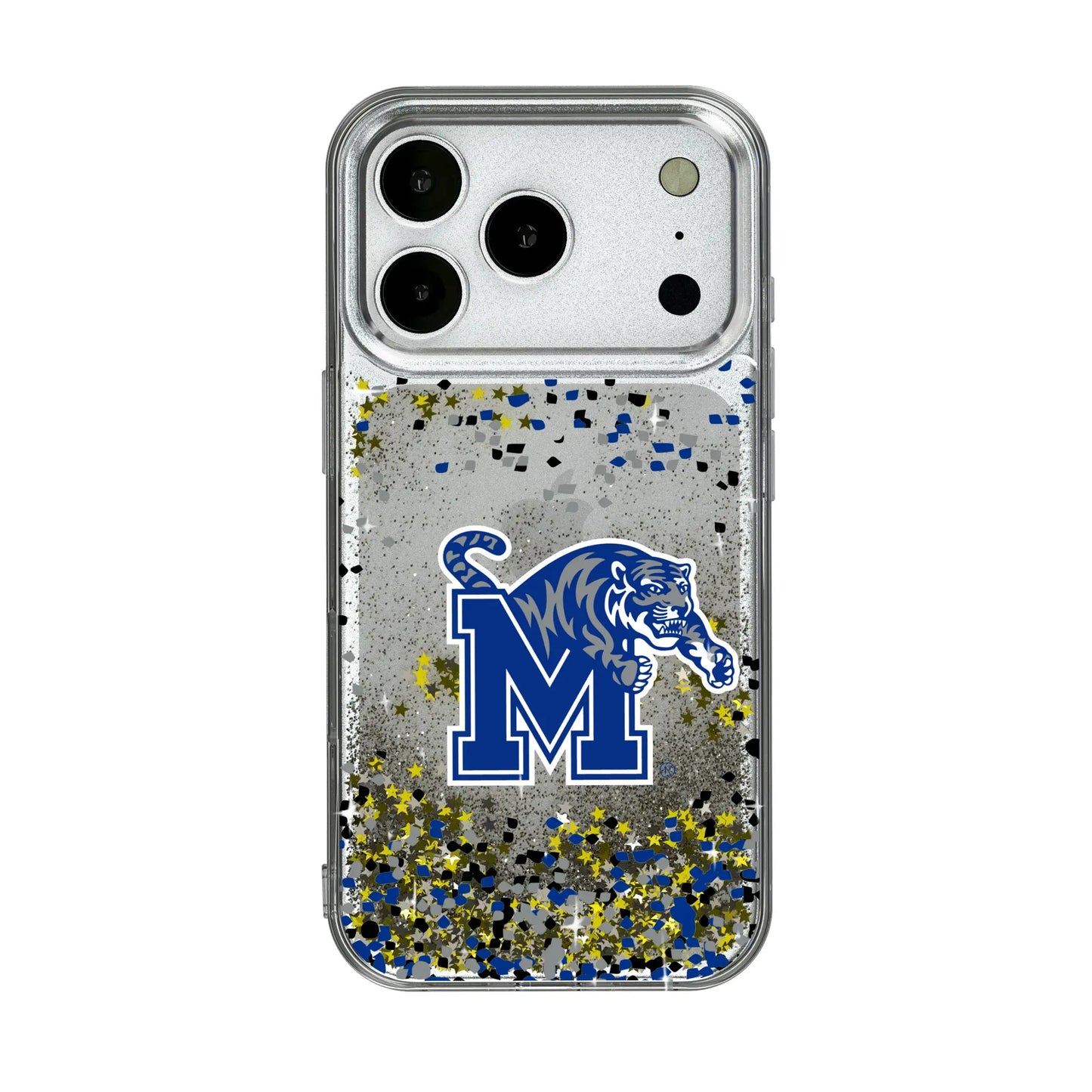 University of Memphis Tigers Confetti Glitter Phone Case for Apple iPhone