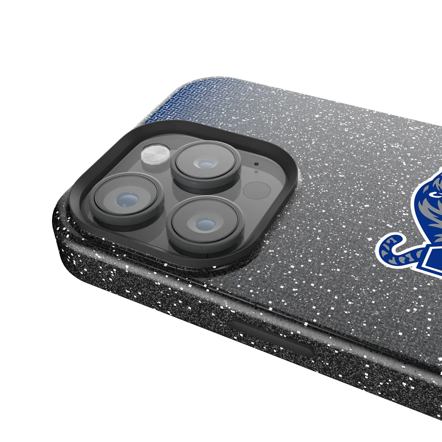 University of Memphis Tigers Linen Black Bling Phone Case for Apple iPhone