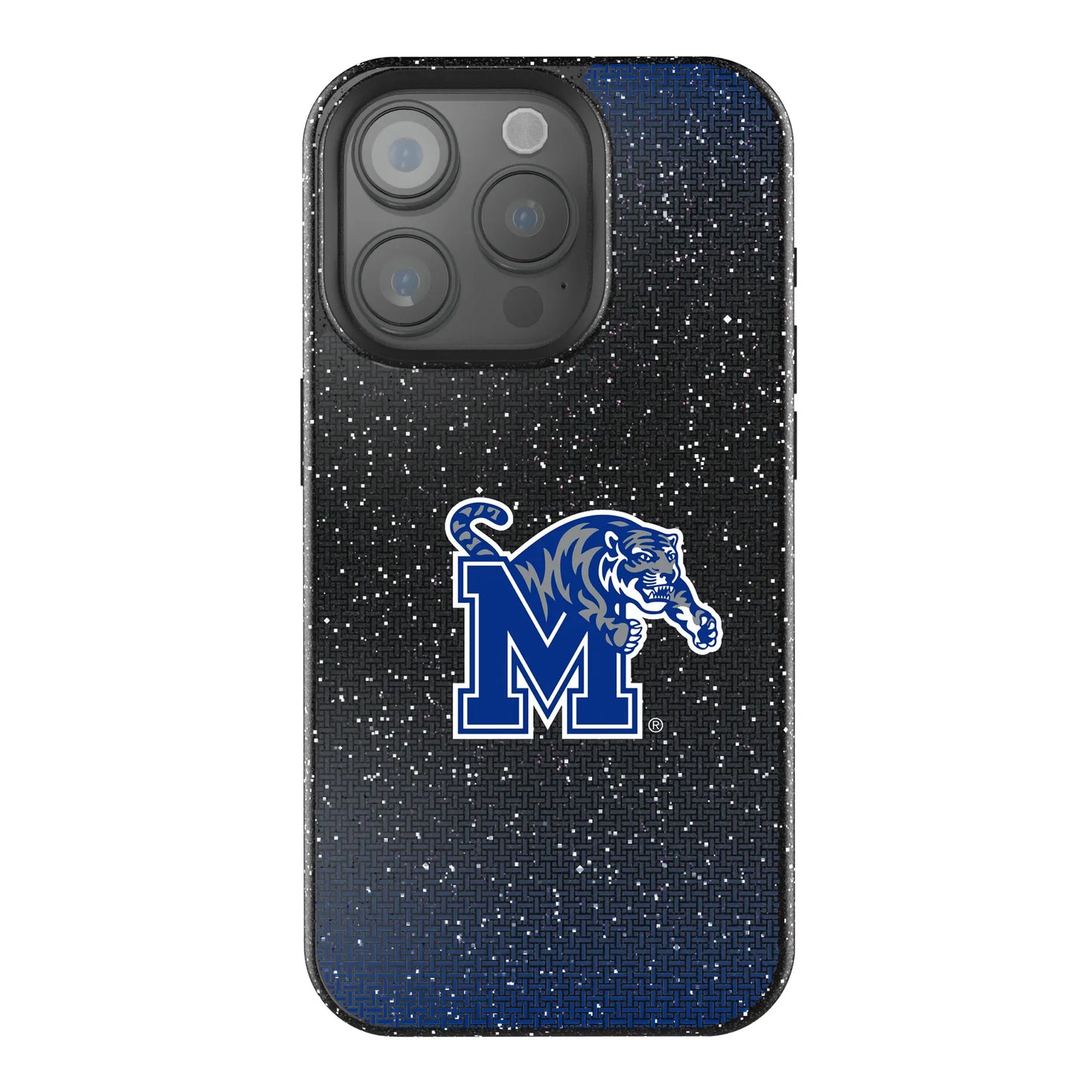 University of Memphis Tigers Linen Black Bling Phone Case for Apple iPhone