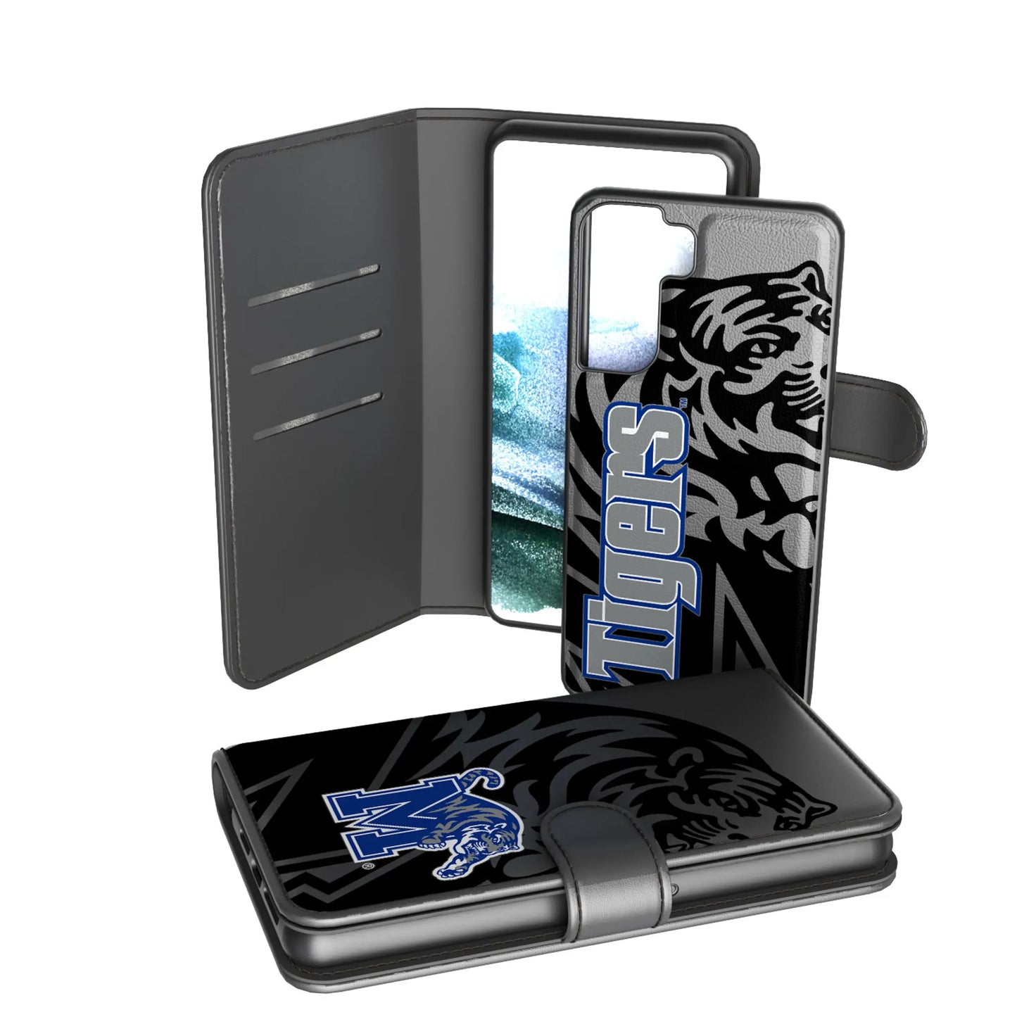 University of Memphis Tigers Monocolor Tilt Wallet Phone Case for Apple iPhone
