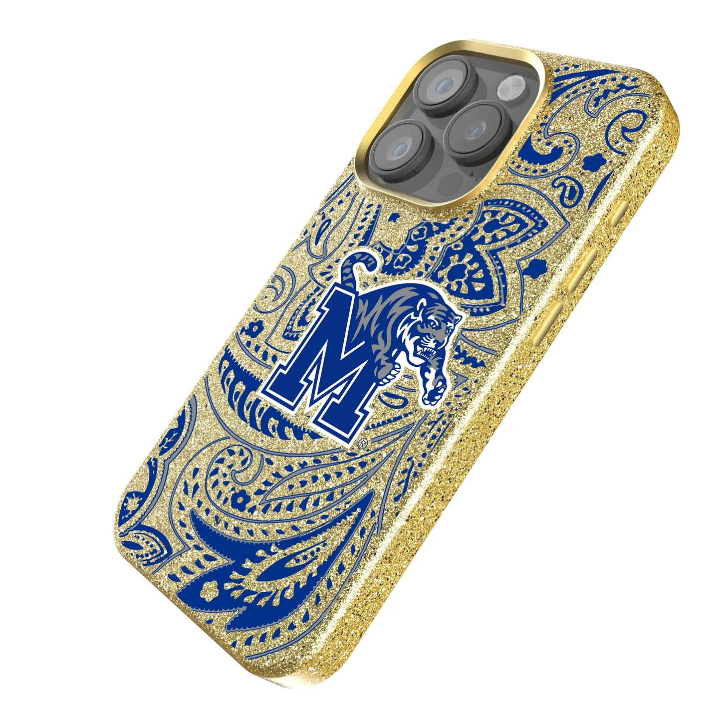 University of Memphis Tigers Paisley Bling Phone Case for Apple iPhone