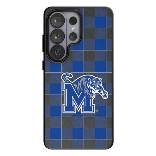 University of Memphis Tigers Plaid MagSafe Compatible Phone Case for Samsung Galaxy