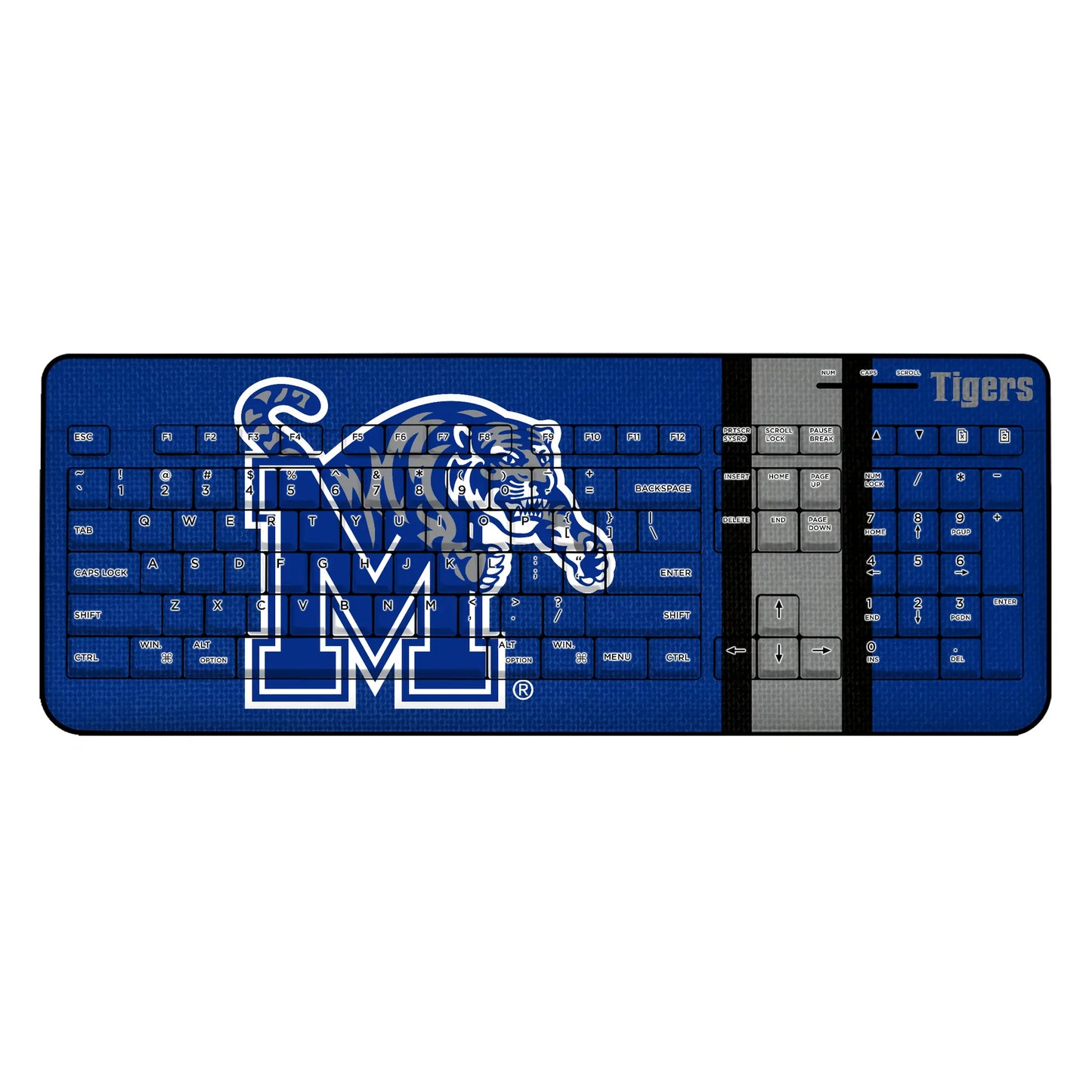University of Memphis Tigers Stripe Wireless USB Keyboard