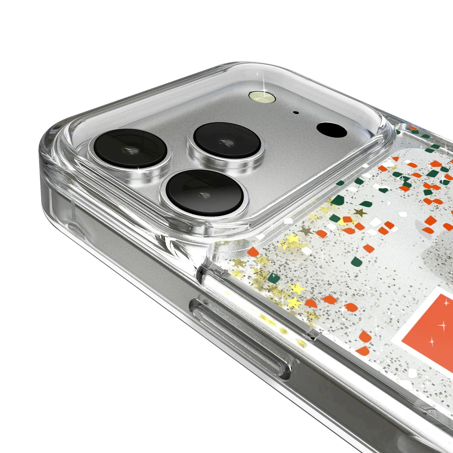 University of Miami Hurricanes Confetti Glitter Phone Case for Apple iPhone