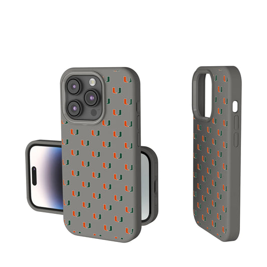 University of Miami Hurricanes Fashion Pattern Soft Touch Phone Case for Apple iPhone
