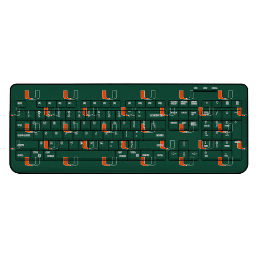 University of Miami Hurricanes Fashion Pattern Wireless USB Keyboard