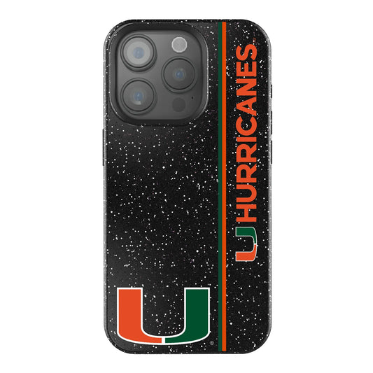 University of Miami Hurricanes Sidebar Black Bling Phone Case for Apple iPhone