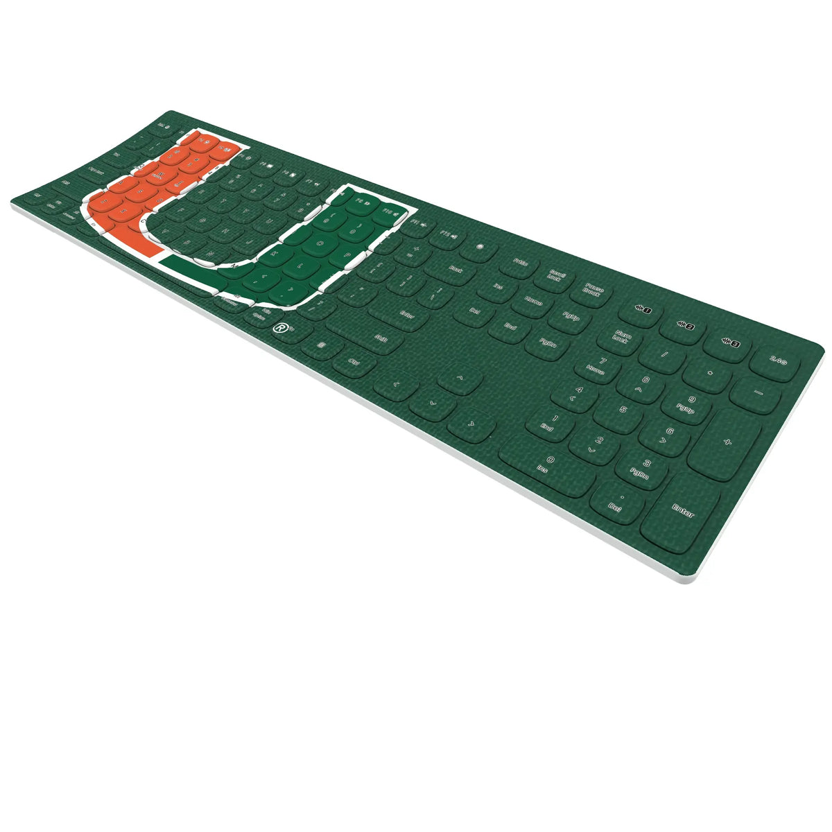 University of Miami Hurricanes Solid Curved Wireless Keyboard