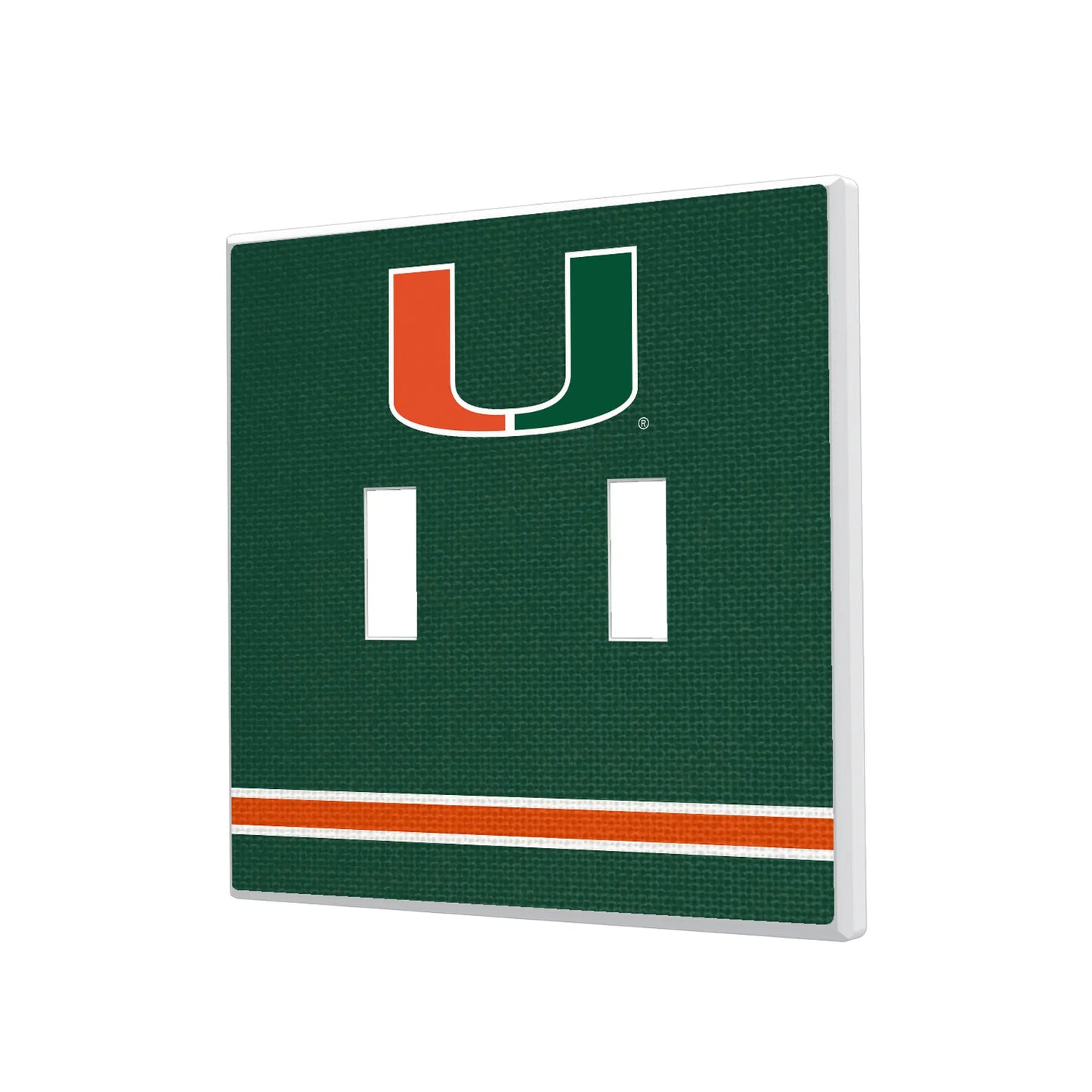 University of Miami Hurricanes Stripe Hidden-Screw Light Switch Plate