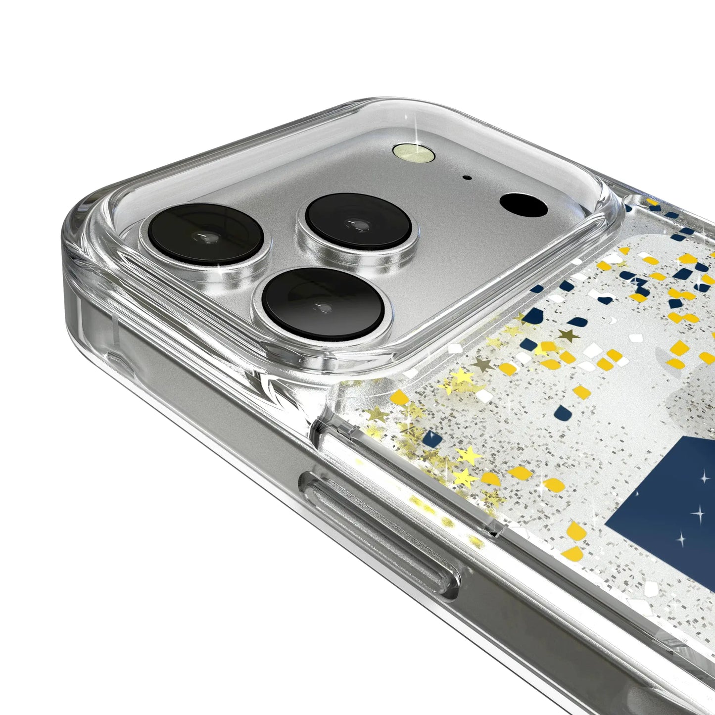 University of Michigan Wolverines Confetti Glitter Phone Case for Apple iPhone